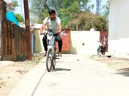MP: 20-year-old Chhatarpur lad makes electric bicycle, able to carry one quintal weight | MP: 20-year-old Chhatarpur lad makes electric bicycle, able to carry one quintal weight