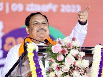 BJP chief JP Nadda arrives in poll-bound Karnataka's Hubballi | BJP chief JP Nadda arrives in poll-bound Karnataka's Hubballi