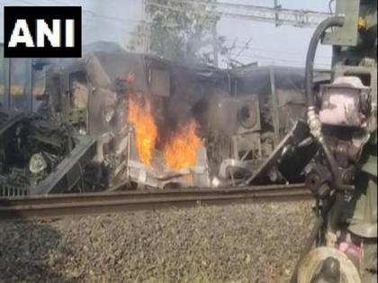 Driver injured, 2 workers feared trapped after goods train collides in MP's Shahdol | Driver injured, 2 workers feared trapped after goods train collides in MP's Shahdol