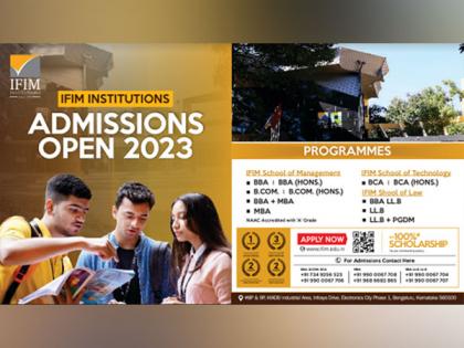IFIM announces commencement of admissions for UG and PG Programs for Academic Year 2023 | IFIM announces commencement of admissions for UG and PG Programs for Academic Year 2023