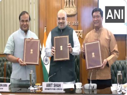 51-year border dispute between Assam-Arunachal ends; both states sign MoU in presence of Amit Shah | 51-year border dispute between Assam-Arunachal ends; both states sign MoU in presence of Amit Shah