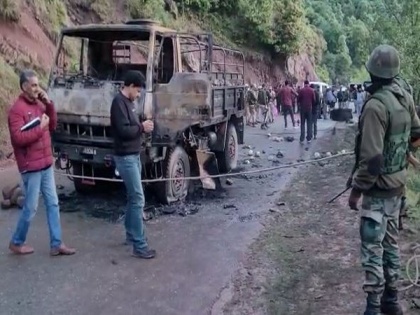 Grenades lobbed by terrorists possibly led to truck catching fire, killing 5: Army | Grenades lobbed by terrorists possibly led to truck catching fire, killing 5: Army