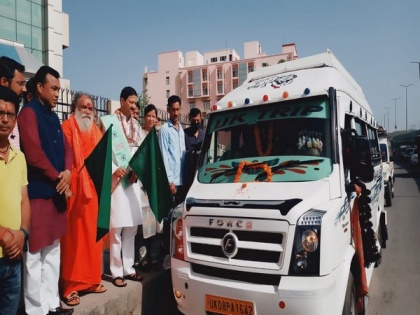 BKTC chief Ajendra Ajay flags off buses for Char Dham Yatra | BKTC chief Ajendra Ajay flags off buses for Char Dham Yatra