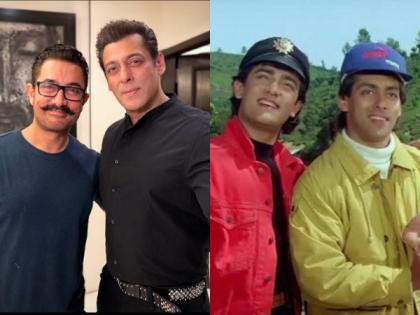 Salman, Aamir pose for a selfie as they welcome Eid together, fans demand 'Andaz Apna Apna 2' | Salman, Aamir pose for a selfie as they welcome Eid together, fans demand 'Andaz Apna Apna 2'
