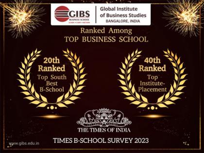 GIBS Business School ranks among Top 20 in South India and Top 40 for Placements in India by Times of India B-School Rankings 2023 | GIBS Business School ranks among Top 20 in South India and Top 40 for Placements in India by Times of India B-School Rankings 2023