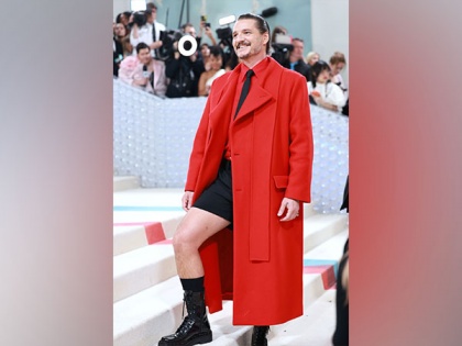 Pedro Pascal rocks red overcoat with black shorts look at Met Gala | Pedro Pascal rocks red overcoat with black shorts look at Met Gala