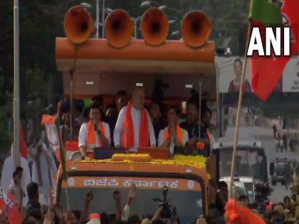 Karnataka polls: Amit Shah holds roadshow in Bengaluru | Karnataka polls: Amit Shah holds roadshow in Bengaluru