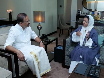 MoS Muraleedharan meets Saudi Yoga Committee President in Riyadh | MoS Muraleedharan meets Saudi Yoga Committee President in Riyadh