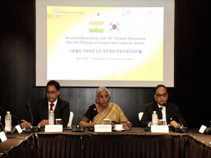 FM Nirmala Sitharaman attends Investors Roundtable meeting in South Korea | FM Nirmala Sitharaman attends Investors Roundtable meeting in South Korea