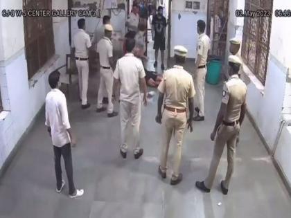 Tillu Tajpuriya killing: Fresh CCTV visuals of Tihar Jail show gangster being stabbed in front of policemen | Tillu Tajpuriya killing: Fresh CCTV visuals of Tihar Jail show gangster being stabbed in front of policemen