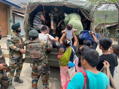Manipur violence: Assam Rifles evacuates 47 Konyak girls from Thoubal district | Manipur violence: Assam Rifles evacuates 47 Konyak girls from Thoubal district