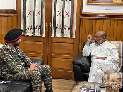 GOC Spear Corps calls on Manipur CM, discusses prevailing security situation in violence-hit state | GOC Spear Corps calls on Manipur CM, discusses prevailing security situation in violence-hit state