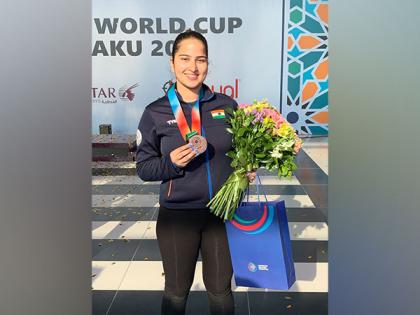 ISSF World Cup Baku: Rhythm Sangwan clinches bronze in women's 10 m air pistol | ISSF World Cup Baku: Rhythm Sangwan clinches bronze in women's 10 m air pistol