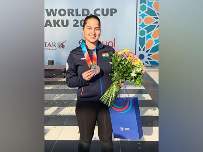 ISSF World Cup Baku: Rhythm Sangwan clinches bronze in women's 10 m air pistol | ISSF World Cup Baku: Rhythm Sangwan clinches bronze in women's 10 m air pistol ISSF World Cup Baku: Rhythm Sangwan clinches bronze in women's 10 m air pistol | ISSF World Cup Baku: Rhythm Sangwan clinches bronze in women's 10 m air pistol