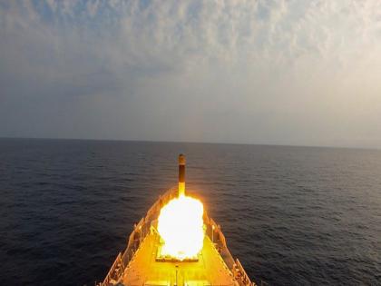 Indian Navy's newest guided missile destroyer INS Mormugao hits 'bulls eye' | Indian Navy's newest guided missile destroyer INS Mormugao hits 'bulls eye'