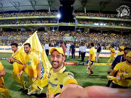 MS Dhoni, CSK players take lap of honour at Chepauk Stadium following conclusion of home games | MS Dhoni, CSK players take lap of honour at Chepauk Stadium following conclusion of home games