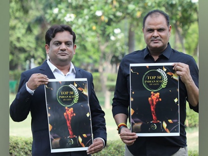 Dushyant Pratap Singh and Saurabh Garg unveil poster for Top 50 Indian Icon Awards | Dushyant Pratap Singh and Saurabh Garg unveil poster for Top 50 Indian Icon Awards