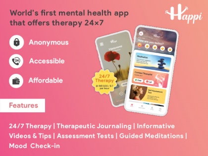 Veda Rehabilitation and Wellness introduces Happi 24/7: India's largest online therapy platform for affordable mental health treatment 24x7 | Veda Rehabilitation and Wellness introduces Happi 24/7: India's largest online therapy platform for affordable mental health treatment 24x7