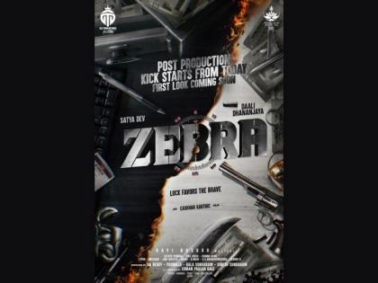 Team Zebra and Director Eashvar Karthic commence post-production work; Production banners celebrate post-production pooja at the studio | Team Zebra and Director Eashvar Karthic commence post-production work; Production banners celebrate post-production pooja at the studio