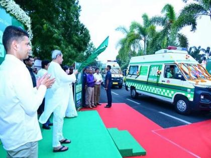 Odisha CM flags off 24 new basic life support ambulances in Bhubaneshwar | Odisha CM flags off 24 new basic life support ambulances in Bhubaneshwar