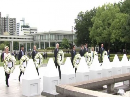 G7 leaders lay wreaths at Hiroshima Peace Memorial Park in Japan | G7 leaders lay wreaths at Hiroshima Peace Memorial Park in Japan
