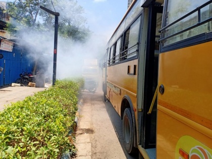 15 passengers rescued after bus catches fire in Maharashtra's Thane | 15 passengers rescued after bus catches fire in Maharashtra's Thane