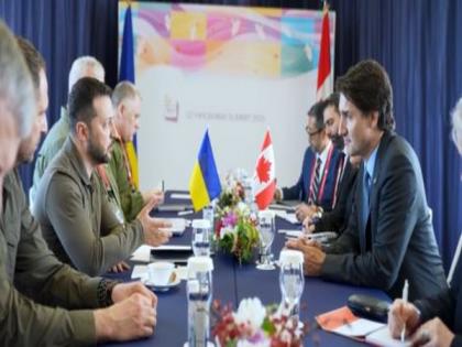 G7 Summit: Ukrainian President Zelenskyy meets Canadian PM Trudeau, discusses cooperation in security, defence sphere | G7 Summit: Ukrainian President Zelenskyy meets Canadian PM Trudeau, discusses cooperation in security, defence sphere