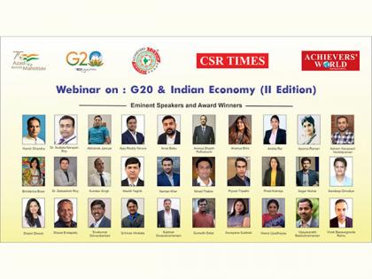 Indian Achievers' Forum in association with CSR Times held a webinar to discuss and analyse the crux of the G20 Presidency | Indian Achievers' Forum in association with CSR Times held a webinar to discuss and analyse the crux of the G20 Presidency Indian Achievers' Forum in association with CSR Times held a webinar to discuss and analyse the crux of the G20 Presidency | Indian Achievers' Forum in association with CSR Times held a webinar to discuss and analyse the crux of the G20 Presidency