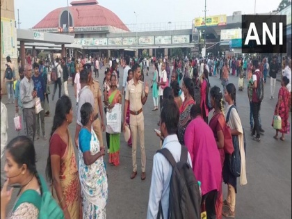 TN: Transport employees hold protest in Chennai; commuters face problems | TN: Transport employees hold protest in Chennai; commuters face problems