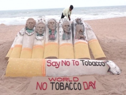 World No Tobacco Day: Sudarsan Pattnaik creates sand art, sends out message to kick the butt | World No Tobacco Day: Sudarsan Pattnaik creates sand art, sends out message to kick the butt