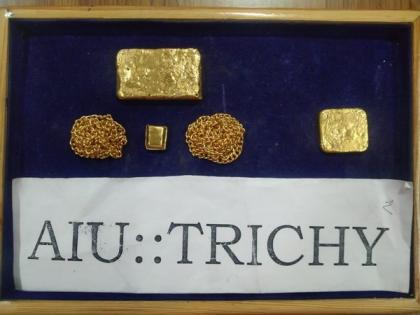 Tamil Nadu: Gold valued at over Rs 72 lakh seized at Trichy airport, 3 held | Tamil Nadu: Gold valued at over Rs 72 lakh seized at Trichy airport, 3 held Tamil Nadu: Gold valued at over Rs 72 lakh seized at Trichy airport, 3 held | Tamil Nadu: Gold valued at over Rs 72 lakh seized at Trichy airport, 3 held