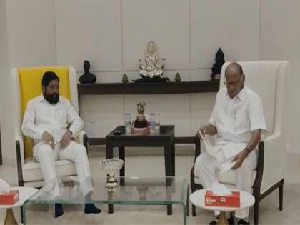 NCP President Sharad Pawar meets Maharashtra CM Eknath Shinde in Mumbai | NCP President Sharad Pawar meets Maharashtra CM Eknath Shinde in Mumbai