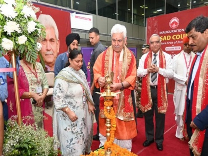 J-K: LG Manoj Sinha inaugurates Prasad cum Souvnier Counter of Mata Vaishno Devi Shrine Board | J-K: LG Manoj Sinha inaugurates Prasad cum Souvnier Counter of Mata Vaishno Devi Shrine Board