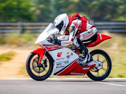 Double win for rider Kavin Quintal in IDEMITSU Honda India Talent Cup | Double win for rider Kavin Quintal in IDEMITSU Honda India Talent Cup