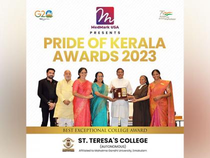 St. Teresa's College Receives "Outstanding College Award" at Pride of Kerala 2023 | St. Teresa's College Receives "Outstanding College Award" at Pride of Kerala 2023