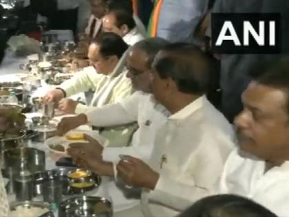 "Stay grounded, find different ways to win people's hearts": JP Nadda urges party workers at 'Tiffin Meeting' | "Stay grounded, find different ways to win people's hearts": JP Nadda urges party workers at 'Tiffin Meeting' "Stay grounded, find different ways to win people's hearts": JP Nadda urges party workers at 'Tiffin Meeting' | "Stay grounded, find different ways to win people's hearts": JP Nadda urges party workers at 'Tiffin Meeting'