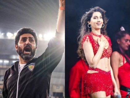Watch: Abhishek Bachchan grooves to 'Kajra Re' with Nora Fatehi | Watch: Abhishek Bachchan grooves to 'Kajra Re' with Nora Fatehi