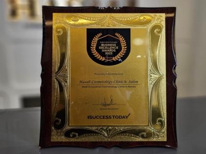 Hasali Cosmetology Clinic and Salon recognized with Business Excellence Award 2023 for best innovative cosmetology clinic in Kerala | Hasali Cosmetology Clinic and Salon recognized with Business Excellence Award 2023 for best innovative cosmetology clinic in Kerala