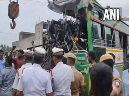 Tamil Nadu: 70 injured in collision between private buses in Cuddalore district | Tamil Nadu: 70 injured in collision between private buses in Cuddalore district