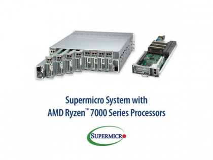 For Cloud Gaming and Video Hosting, Supermicro Offers MicroCloud, a High-Density 3U 8 Node System Utilizing AMD Ryzen Zen 4 7000 Series Processors | For Cloud Gaming and Video Hosting, Supermicro Offers MicroCloud, a High-Density 3U 8 Node System Utilizing AMD Ryzen Zen 4 7000 Series Processors