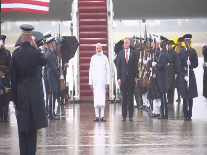 PM Modi accorded ceremonial welcome, guard of honour upon arriving at Washington DC | PM Modi accorded ceremonial welcome, guard of honour upon arriving at Washington DC