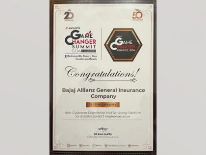 Bajaj Allianz General Insurance wins the Prestigious Best Customer Experience and Servicing Platform in partnership with BUSINESSNEXT | Bajaj Allianz General Insurance wins the Prestigious Best Customer Experience and Servicing Platform in partnership with BUSINESSNEXT