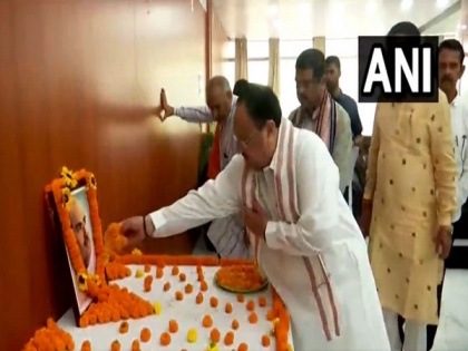 BJP chief JP Nadda, Union Minister Dharmendra Pradhan pay tribute to Dr Syama Prasad Mukherjee in Odisha | BJP chief JP Nadda, Union Minister Dharmendra Pradhan pay tribute to Dr Syama Prasad Mukherjee in Odisha
