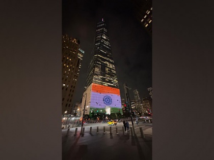 One World Trade Center building in New York lit up in tricolour to welcome PM Modi | One World Trade Center building in New York lit up in tricolour to welcome PM Modi