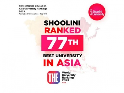 Shoolini is Top 100 in Asia | Shoolini is Top 100 in Asia