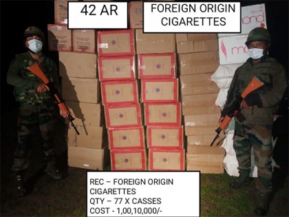 Assam Rifles recover foreign-origin cigarettes worth over Rs 1 crore in Mizoram's Champhai | Assam Rifles recover foreign-origin cigarettes worth over Rs 1 crore in Mizoram's Champhai