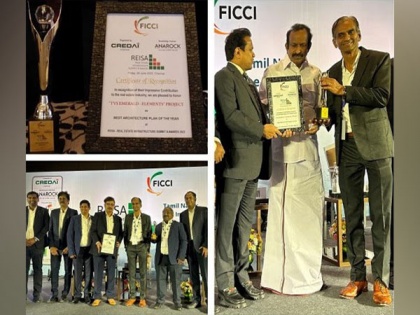 TVS Emerald Wins "Best Architecture Plan of the Year" Award for their Themed Property 'Elements' at FICCI REISA Summit, Chennai | TVS Emerald Wins "Best Architecture Plan of the Year" Award for their Themed Property 'Elements' at FICCI REISA Summit, Chennai