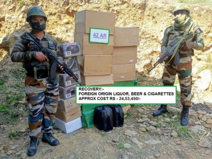 Mizoram: Assam Rifles recovers illegal foreign liquor, cigarettes, beer worth Rs 24.53 lakhs in Champhai | Mizoram: Assam Rifles recovers illegal foreign liquor, cigarettes, beer worth Rs 24.53 lakhs in Champhai