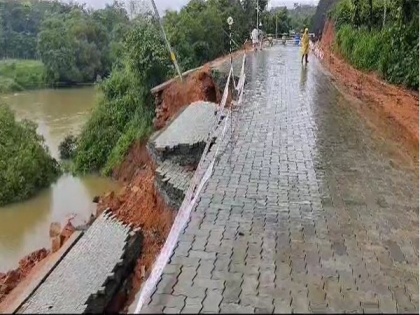 Under-construction road damaged in Kerala's Wayanad district | Under-construction road damaged in Kerala's Wayanad district