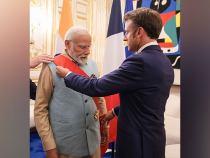 PM Modi conferred with France's highest award, 'Grand Cross of the Legion of Honour' | PM Modi conferred with France's highest award, 'Grand Cross of the Legion of Honour'